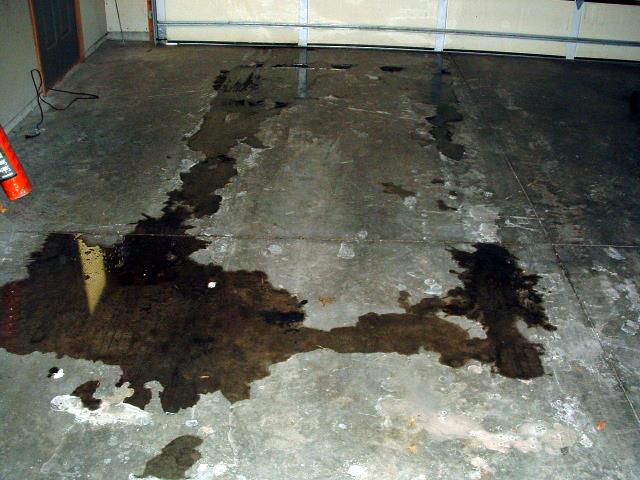 Removing Oil Stains in the Garage Outboard Motor Oil