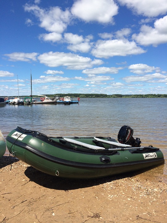 boat with small outboard