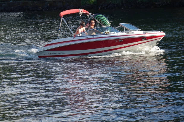 boating on the lake