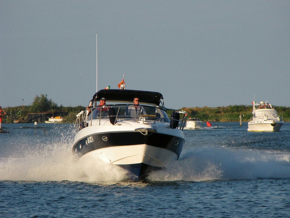 2 having fun on a boat