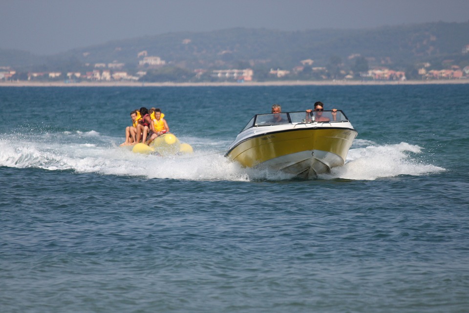 speed boat on water